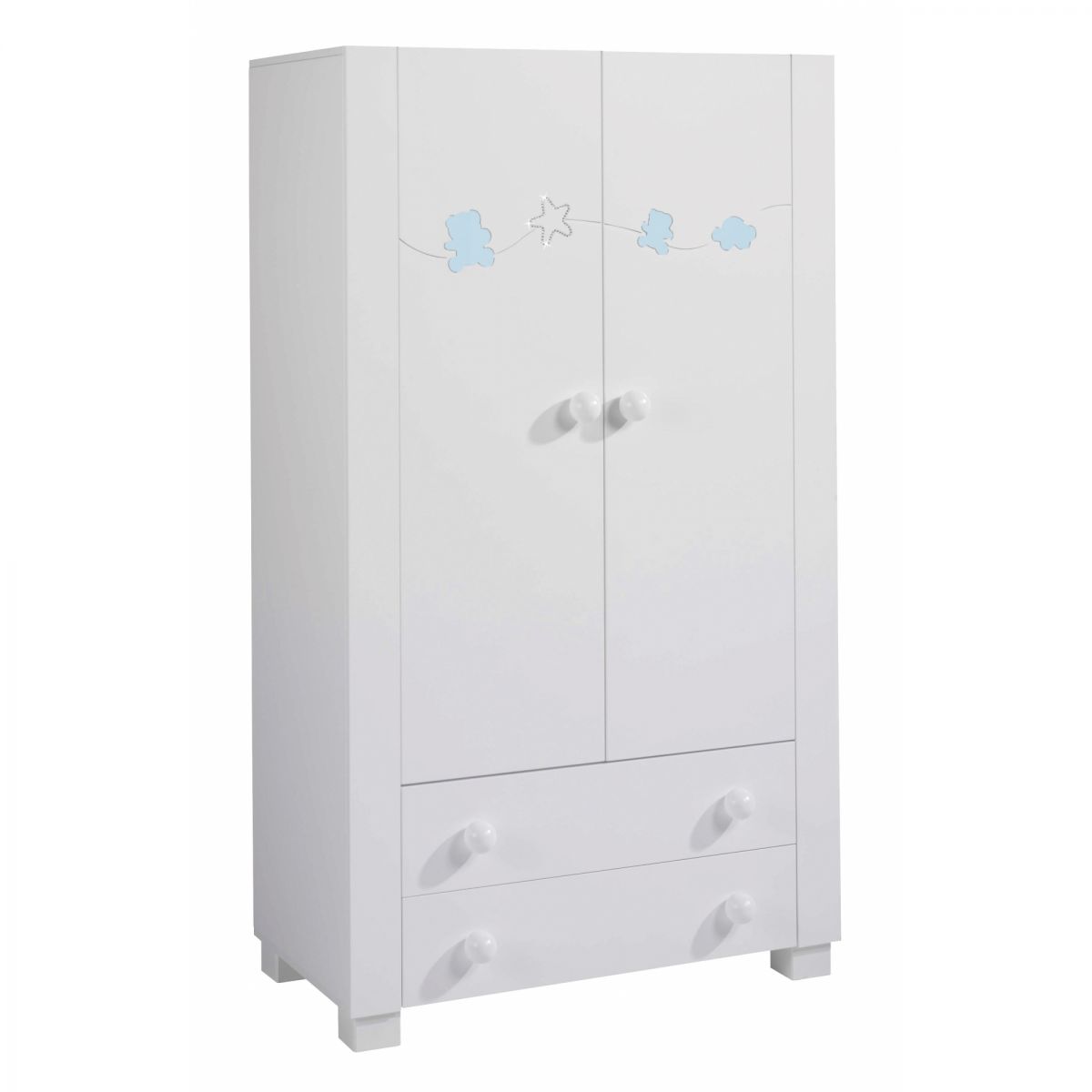 Armoire Juliette blanc / bleu - JULIETTE BLANC/BLEU SELECTION ... Armoire Juliette blanc / bleu - JULIETTE BLANC/BLEU SELECTION ...