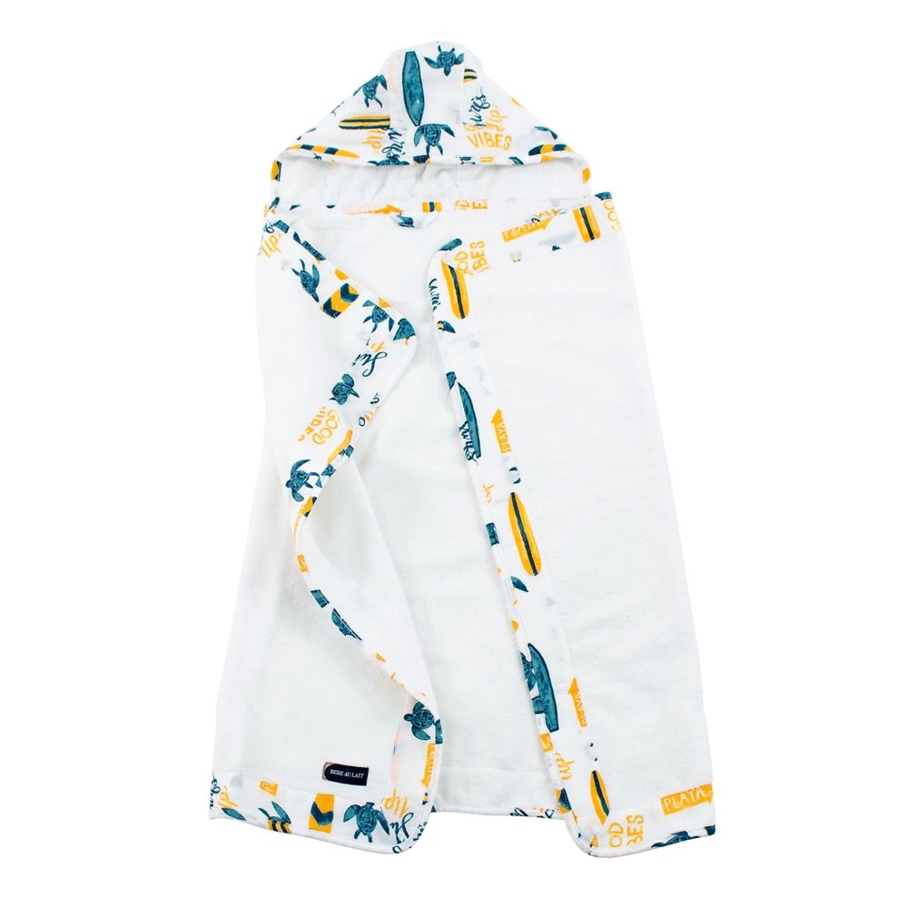 Bebe Au Lait Serviette A Capuche Surf Sortie De Bain Et Peignoir Toilette Orchestra
