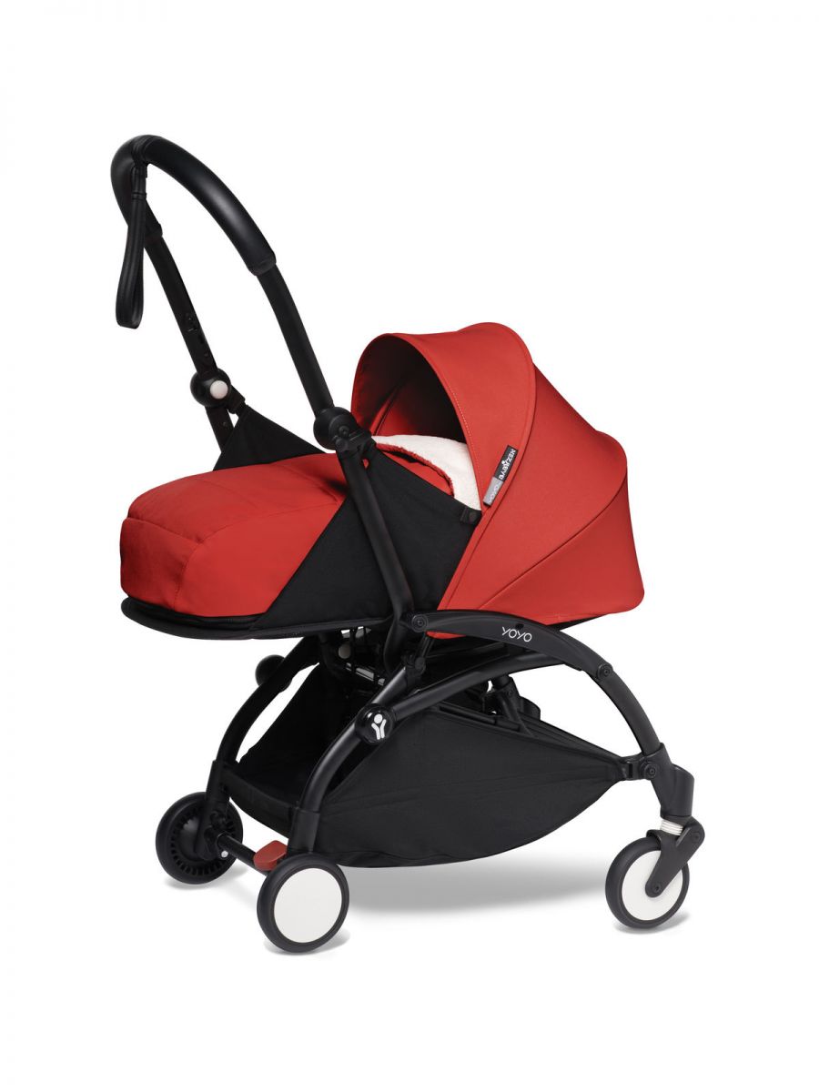 BABYZEN Kinderwagen YOYO² mit NeugeborenenPaket schwarz/rot