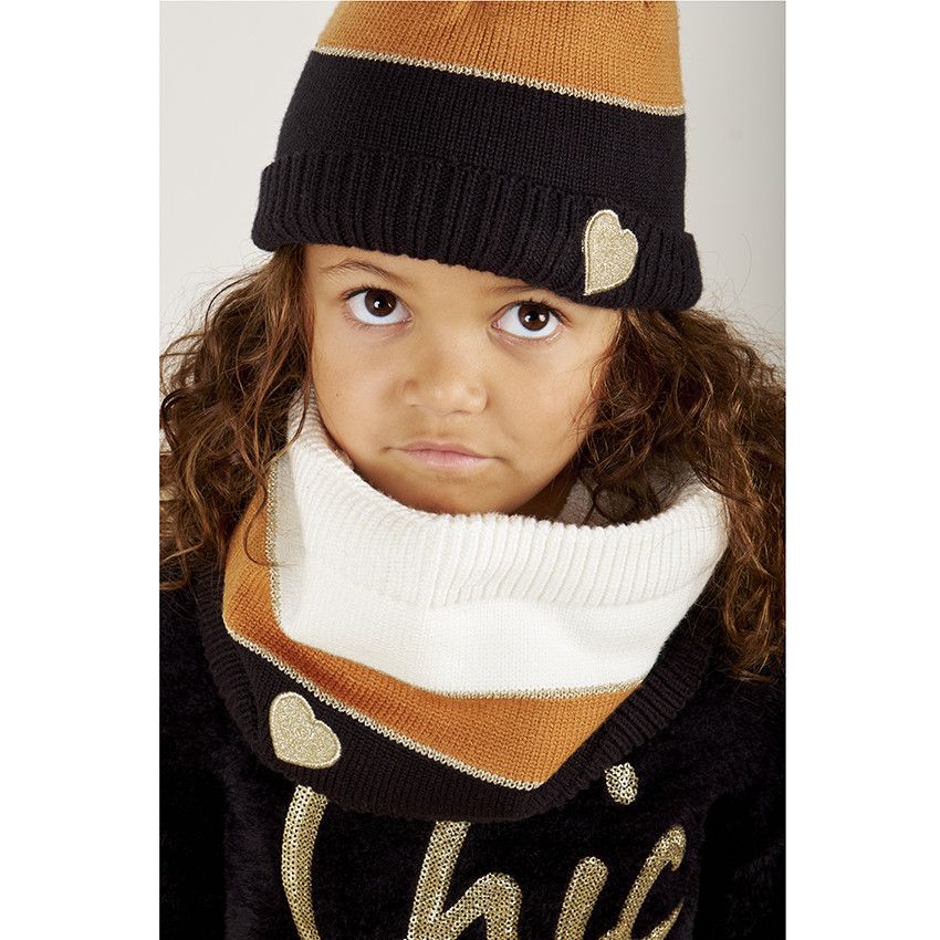 Orchestra Ensemble en tricot bonnet snood effet color block pour