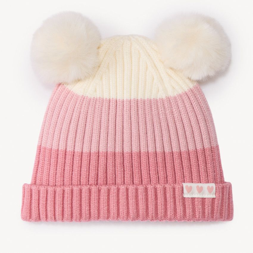 Orchestra Bonnet en tricot avec pompons pour bébé fille Ecru 47