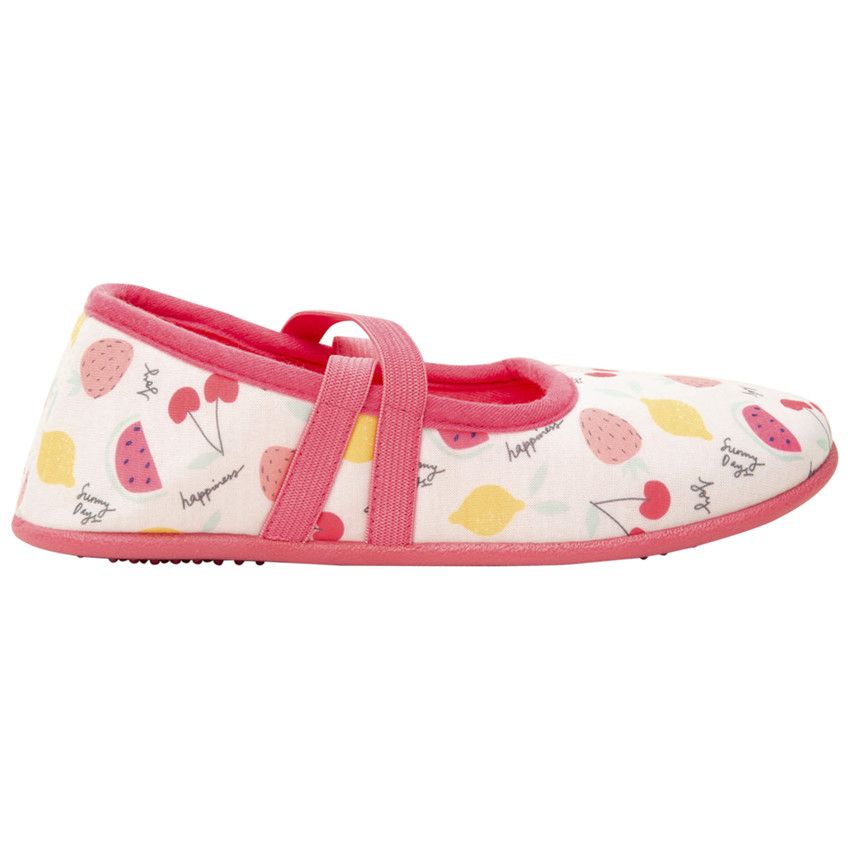 chaussons fille ballerines imprimees stitch - disney rose fille