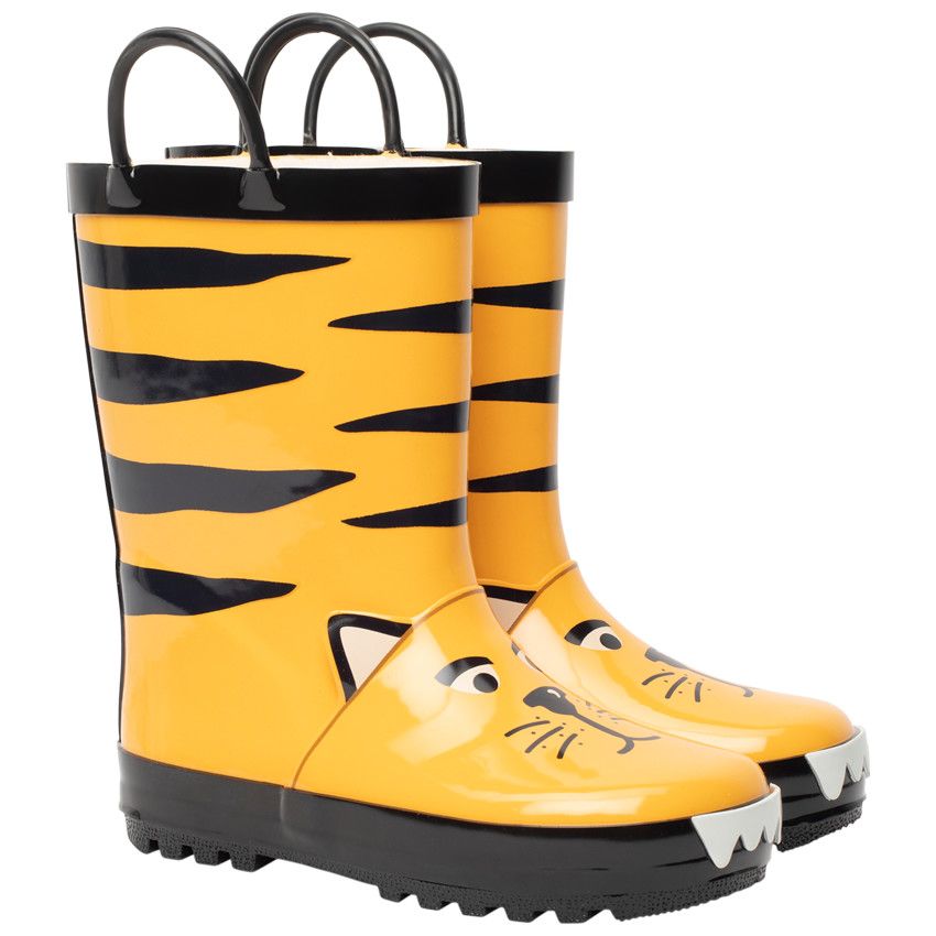 SAXO BLUES Bottes de pluie en caoutchouc visuel tigre avec d tails