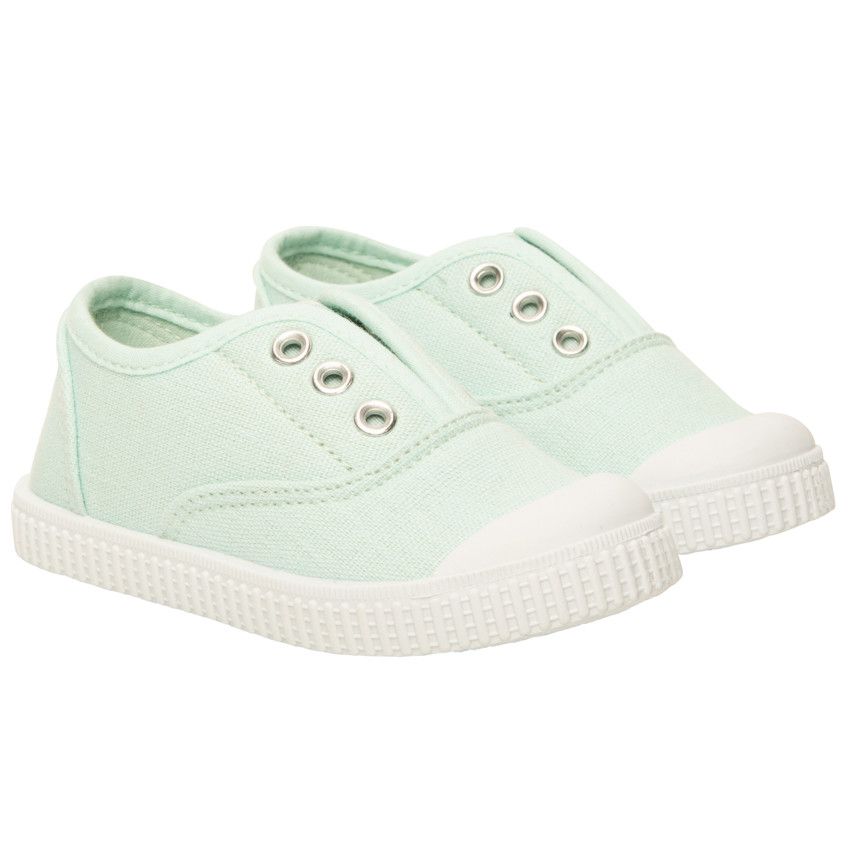 Green outlet canvas sneakers