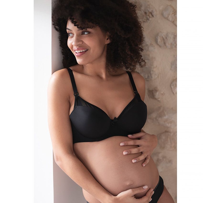 PREMAMAN Soutien gorge de grossesse et d allaitement moul Noir