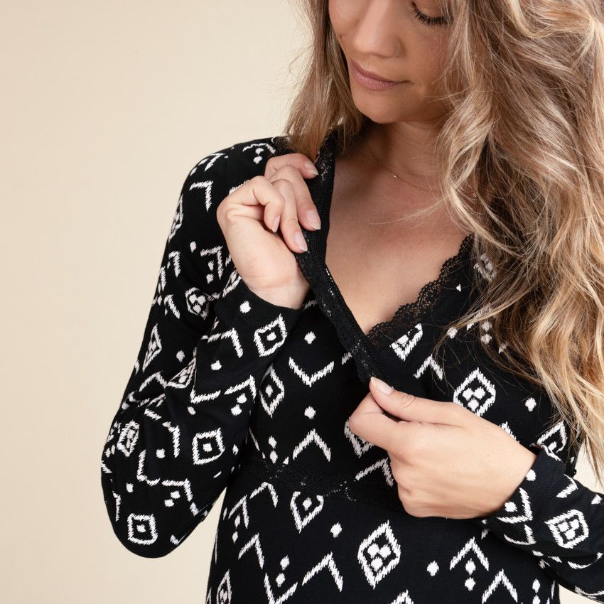Chemise de nuit allaitement orchestra top
