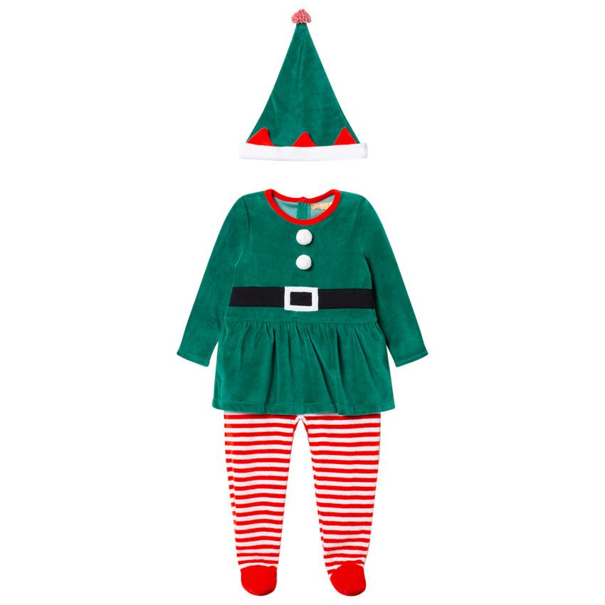 Orchestra Dors Bien En Velours Style Lutin De Noel Rouge 1 Mois Pyjama Dors Bien Bebe Fille Orchestra