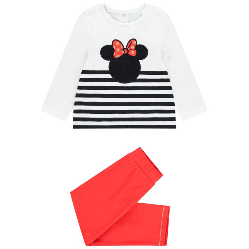 Pyjama 2 pièces en jersey print Minnie Disney pour bébé fille