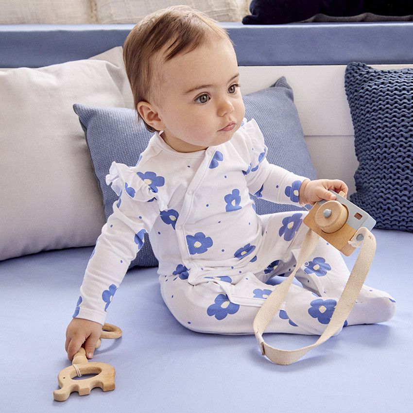 Orchestra Lot de 3 dors bien floraux pour bebe fille avec ouvertures differentes selon l age Blanc 18 mois Pyjama dors bien Bebe fille Orchestra