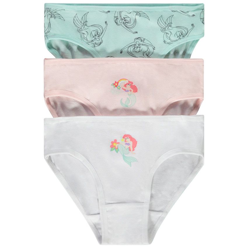 Orchestra Set of 3 Little Mermaid Jersey panties for girls White - 10 years  old - Underwear - Girl - Orchestra