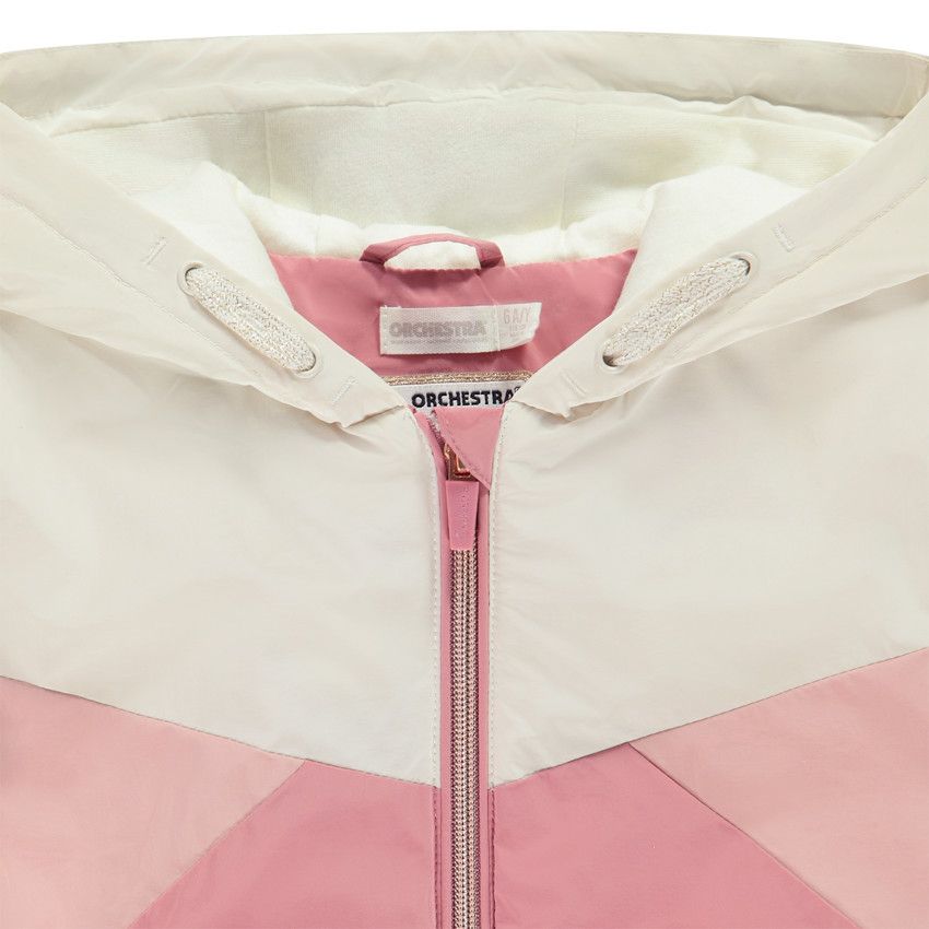 Orchestra Coupe vent double effet color block pour fille Ecru 14 ans Veste manteau parka Fille Orchestra