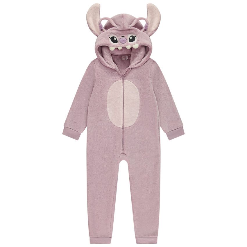Orchestra Surpyjama en sherpa avec capuche Stitch Angel Disney pour fille Rose 4 ans Pyjama robe de chambre Fille Orchestra