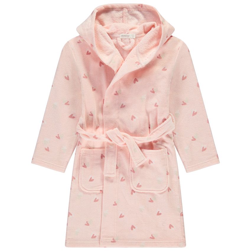 Orchestra Peignoir eponge a capuche imprime c urs pour fille Imprime 4 ans Accessoires Fille Orchestra