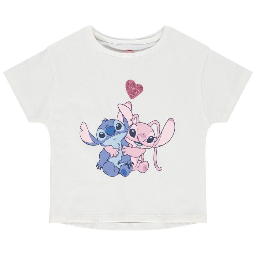 Orchestra Tshirt manches courtes Stitch & Angel Disney pour fille Ecru 3 ans Tshirt, polo