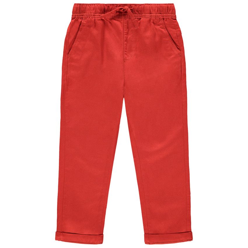 Orchestra Plain canvas jogger pants Medium Red - 10 years - Jeans ...