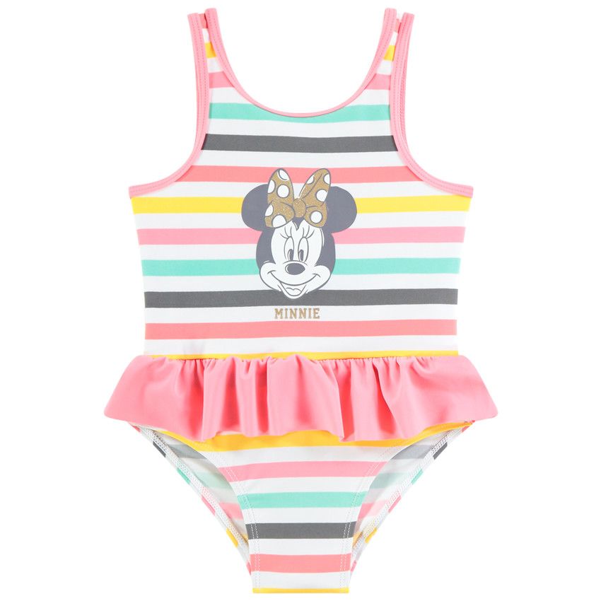 Orchestra Maillot de bain 1 piece raye print Minnie Disney pour bebe fille Multicolore 6 mois Maillot de bain et plage Bebe fille Orchestra