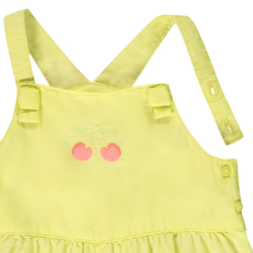 Orchestra Short overalls with cherry embroidery for baby girl Walleye 6 months Jumpsuit