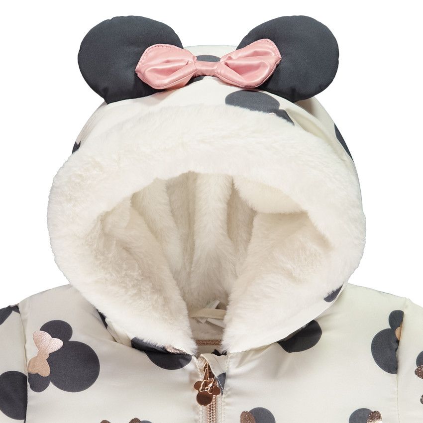 Orchestra Doudoune ludique doublee sherpa Minnie Disney pour bebe fille Ecru 12 mois Veste manteau parka pilote Bebe fille Orchestra