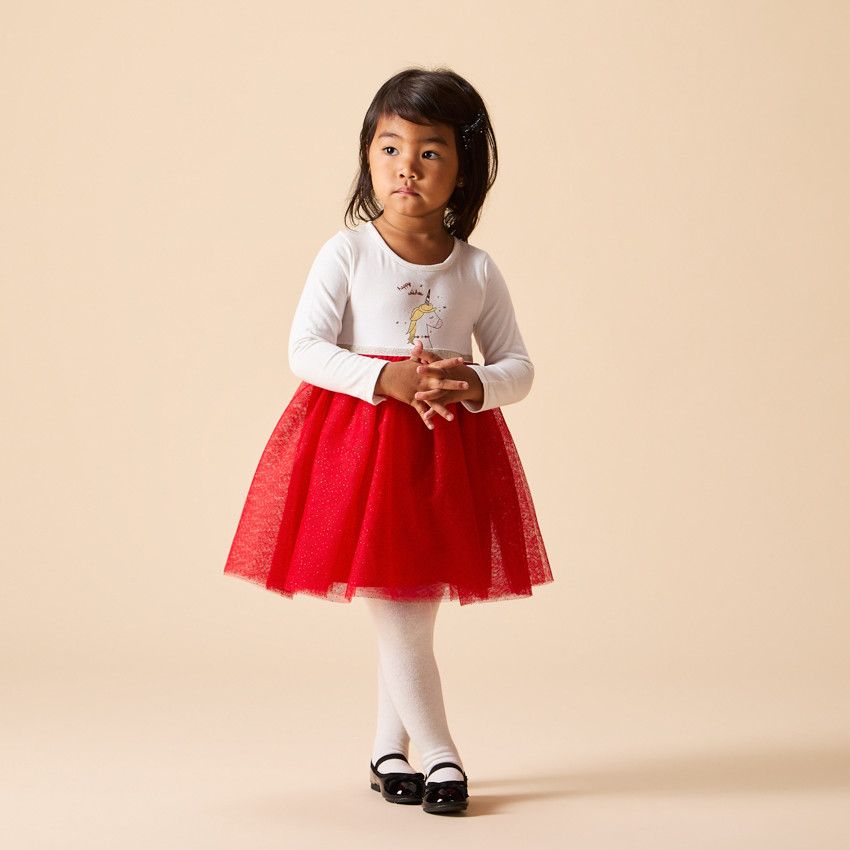 Orchestra Robe de fête manches longues effet en bi-matière