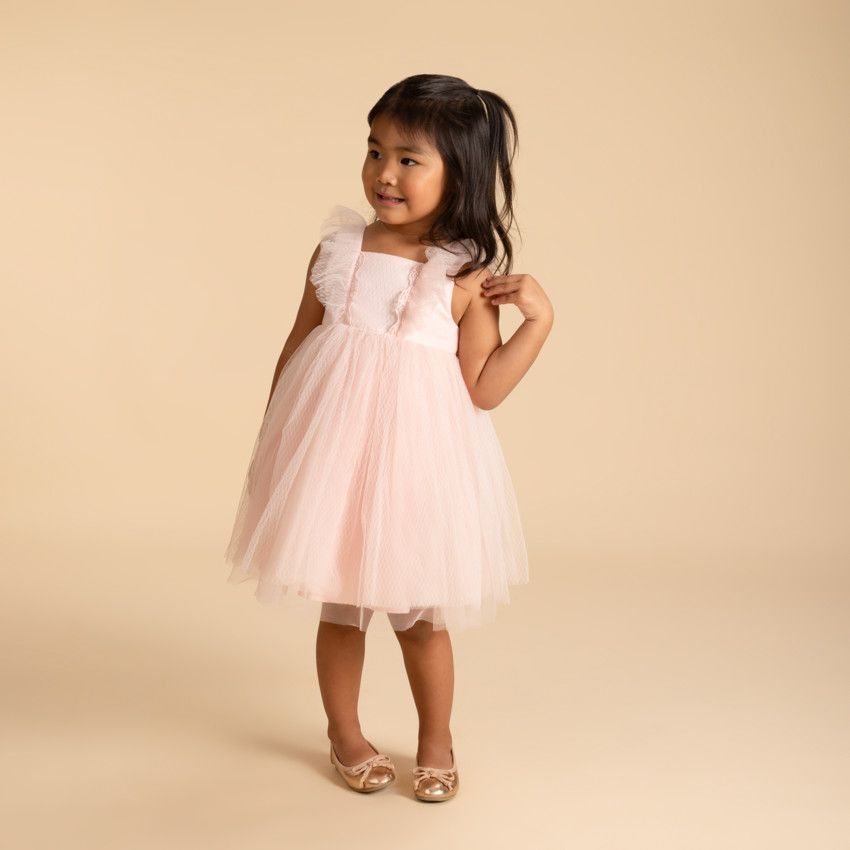 Orchestra Ensemble de cérémonie robe bloomer en tulle brodé pour