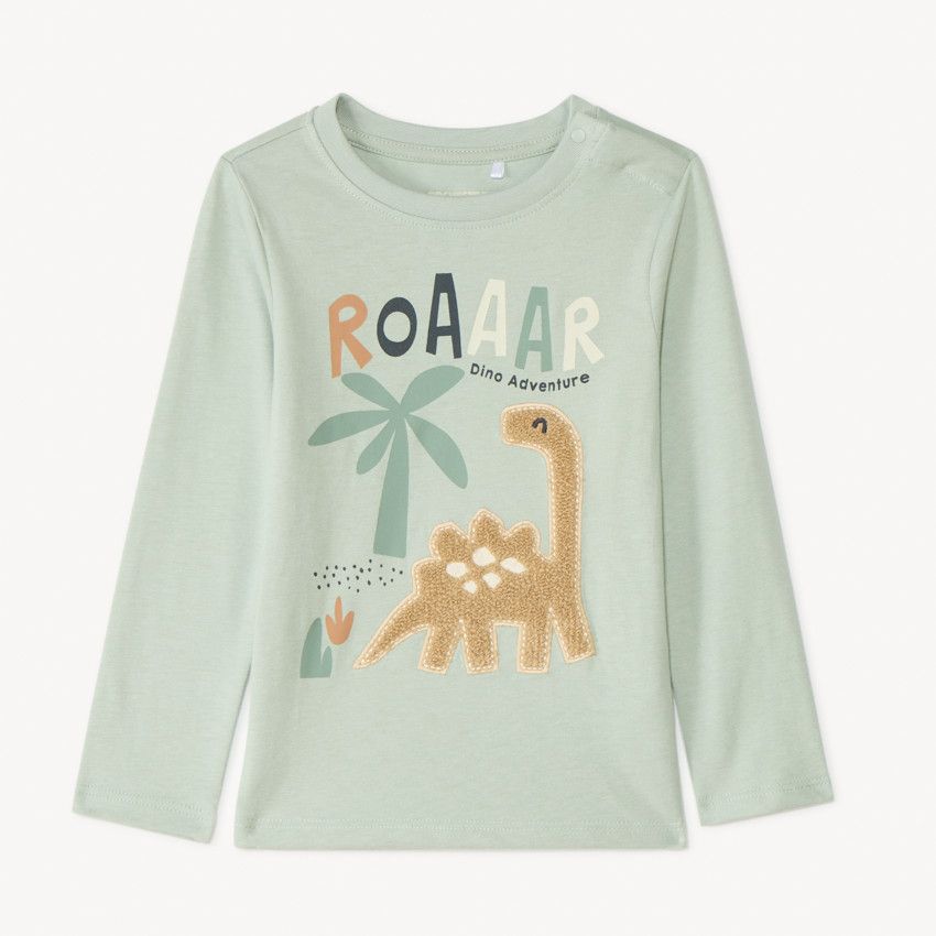 Ensemble Bébé Garçon Dinosaure 2 Pièces - Sweat-shirt Manches Longues + Pantalon Jogging - Automne/Printemps - 3