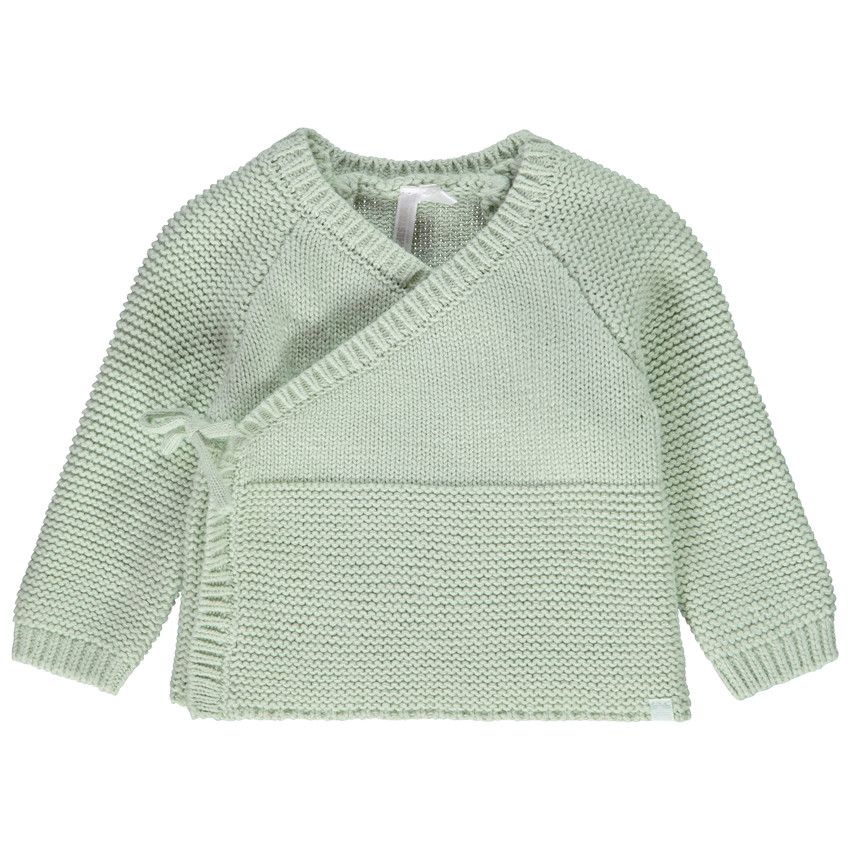 Orchestra Gilet en tricot effet cache coeur pour bebe premature Vert Premature Pull gilet sweat Bebe garcon Orchestra