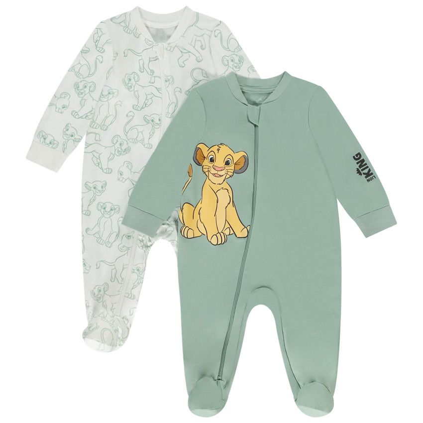 Orchestra Set of 2 Disney Lion King jersey sleepers for baby boys Ecru 23 months Disney Baby boy Orchestra