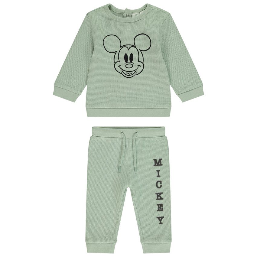Orchestra Mickey Disney honeycomb jogging suit for baby boys Green 6 months Set Baby boy Orchestra