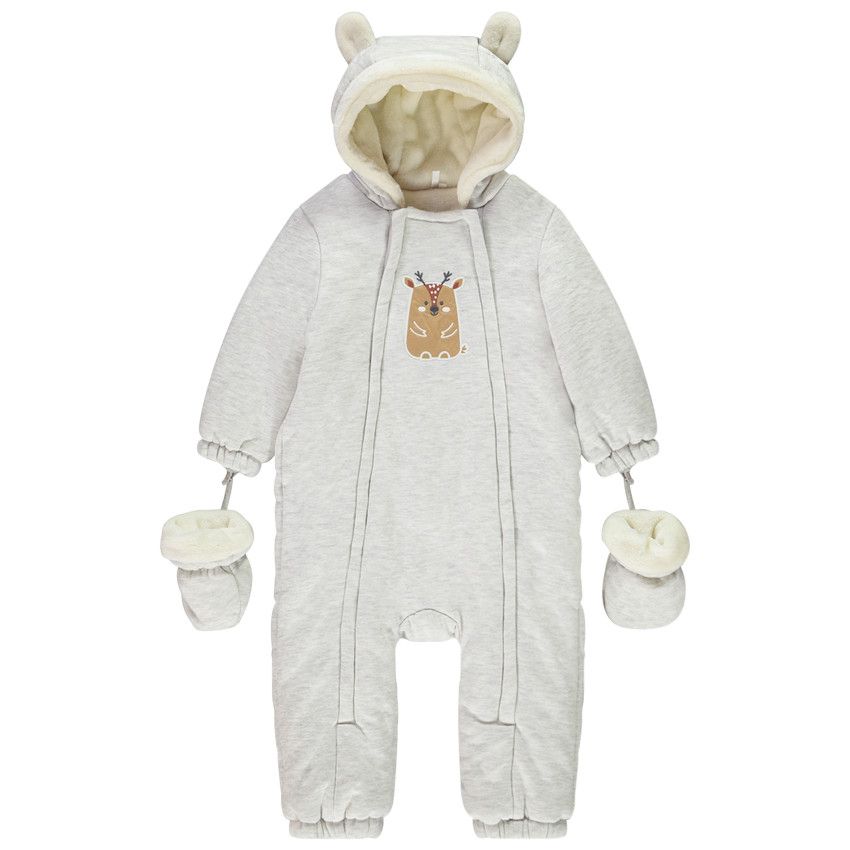Orchestra Combi pilote print renne pour bebe garcon avec finitions differentes selon l age Gris 6 mois Veste manteau parka pilote Bebe garcon Orchestra
