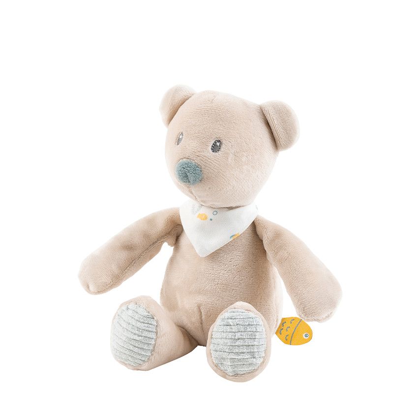 Peluche musical et lumineuse ours blanc MES PETITS CAILLOUX