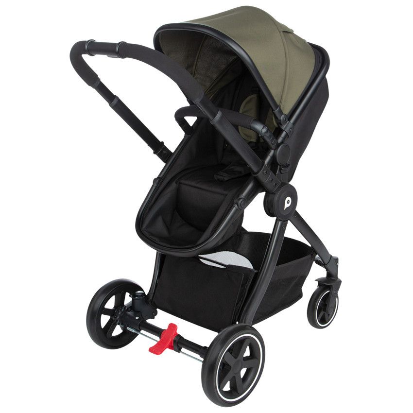 PREMAMAN Théa in khaki/black duo stroller White Stroller