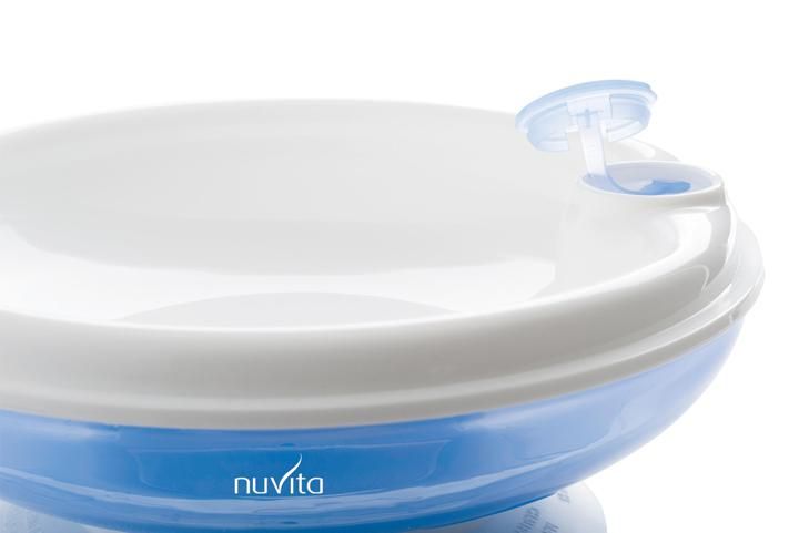 Nuvita Assiette Chaude Avec Ventouse Bleu Repas 2eme Age Repas Orchestra