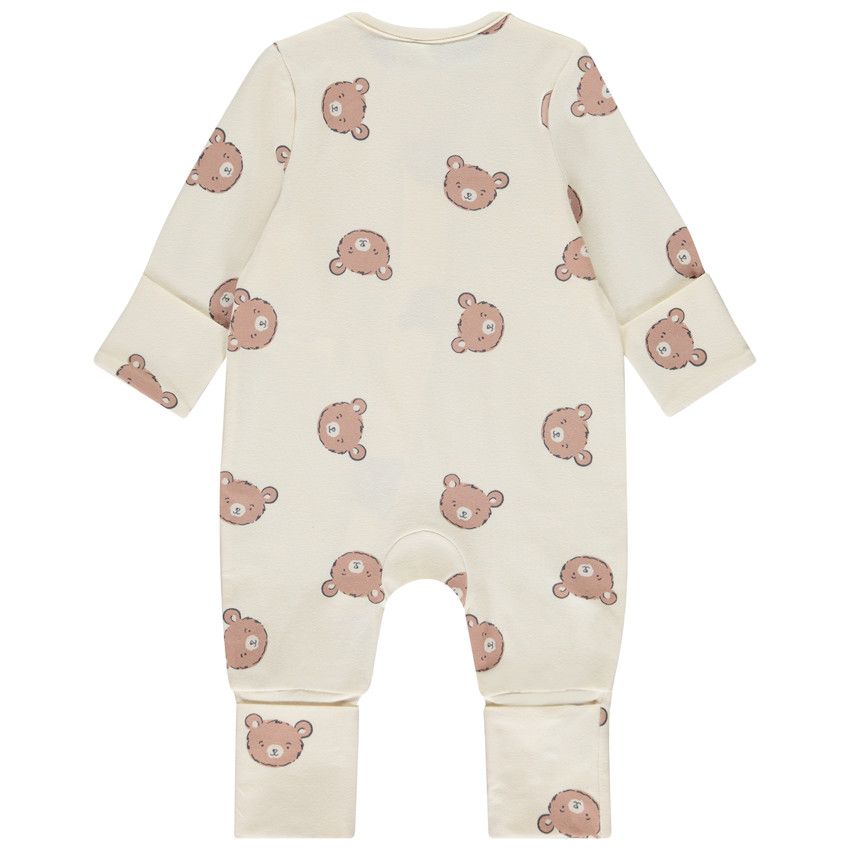 Orchestra Dors-bien évolutif imprimé ourson pour bébé Ecru
