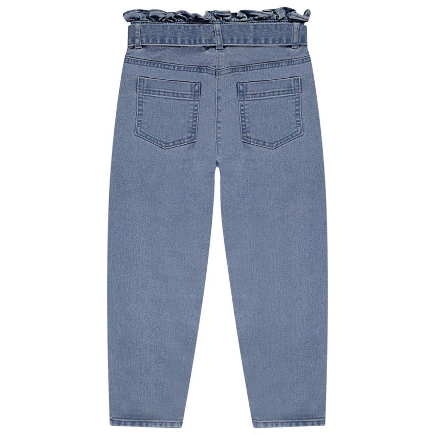 Orchestra Jean paperbag avec ceinture a nouer pour fille Bleu 6 ans Jean pantalon Fille Orchestra