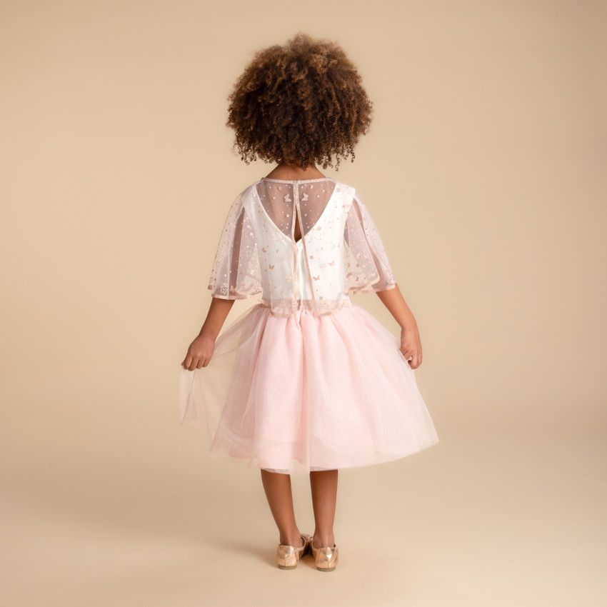 Orchestra Robe sans manches bi-matières avec cape papillon pour