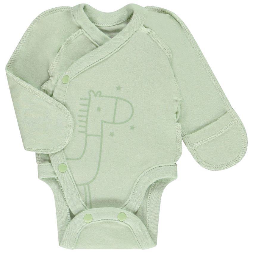 Lot De 3 Bodies Bébé Prématuré Étoiles Bleues - Col Enveloppant, 100% Coton, Fabriqué Au Royaume-Uni