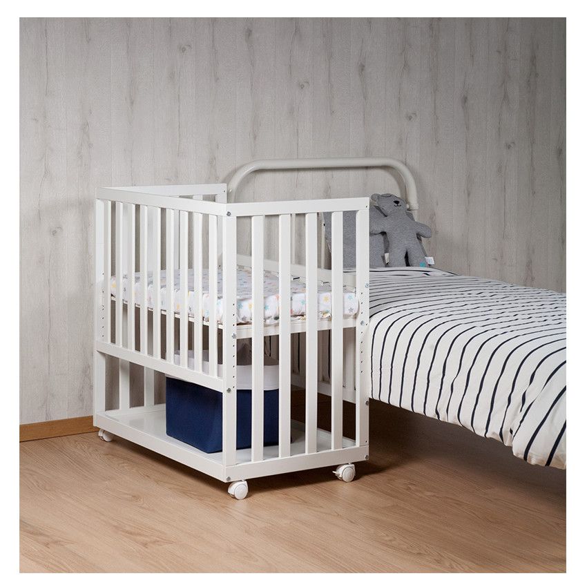 Childhome Cododo Roues Hetre 50 X 90 Cm Blanc Berceau Et Couffin Sommeil Orchestra
