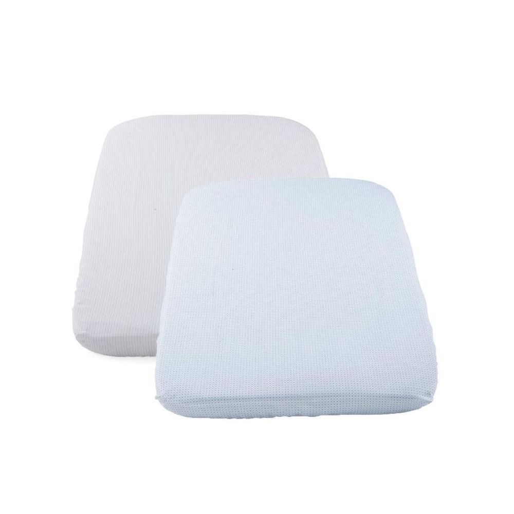 CHICCO Set of 2 next2 me fitted sheets Grey stripes Fitted sheet