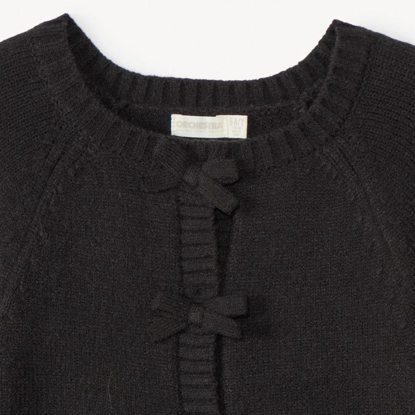 Pull Fille Orchestra 8 Ans Noir Style Angora Col Rond - Occasion Très Bon état