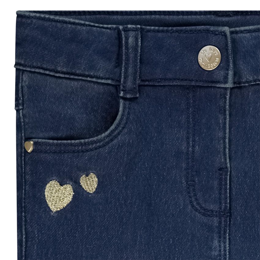 Chicco Jeans Longs Stretch Confort Fille Bébé - Denim Élastique Avec Détails Élégants Jambes & Chevilles - Fermeture Bouton Taille