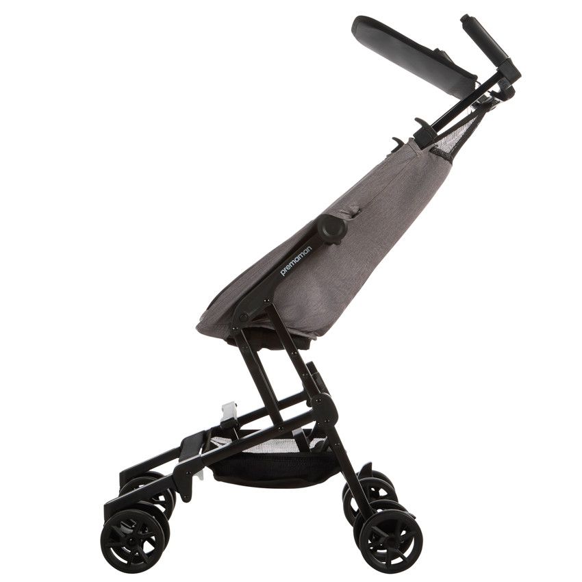PREMAMAN Victoria ultra-compact cane pram grey Grey - Compact stroller ...