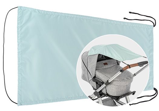 Pare-soleil Pour Poussette Reer ShineSafe - UPF 50+, Protection Vent Et Pluie Légère - Couleur Menthe