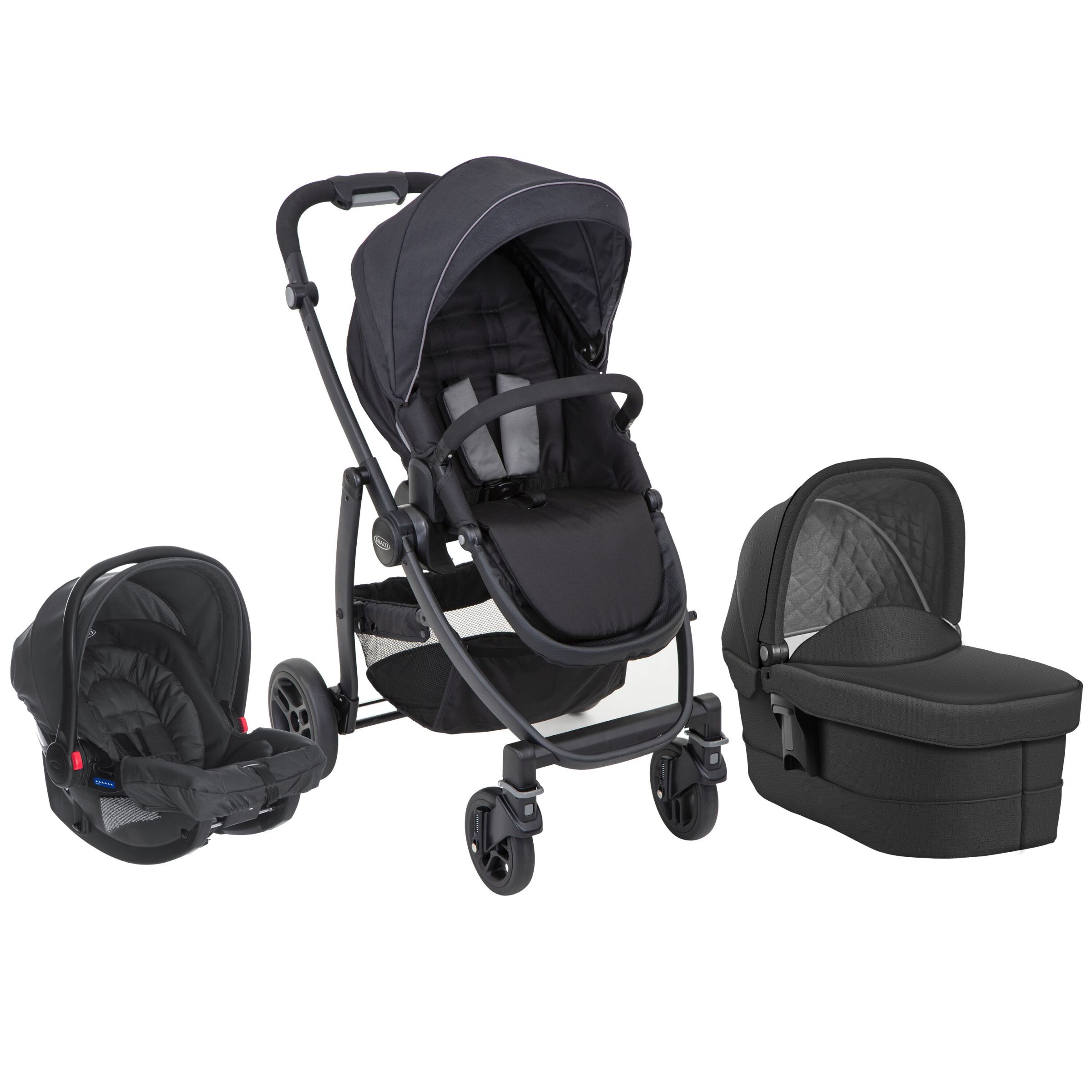 GRACO Trio Evo set black/grey Poussette trio et duo Poussettes