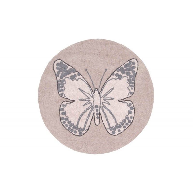 LORENA CANALS Tapis butterfly vintage nude 160 cm Ø 