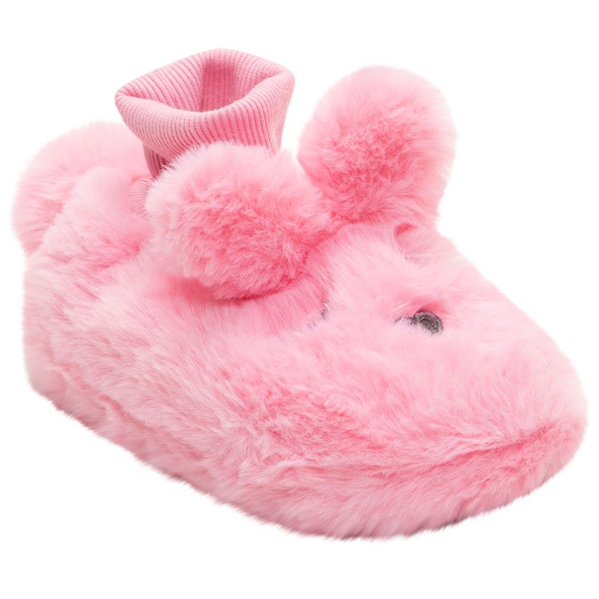 SAXO BLUES Slippers in pink faux fur rabbit head Rose 35 Slippers