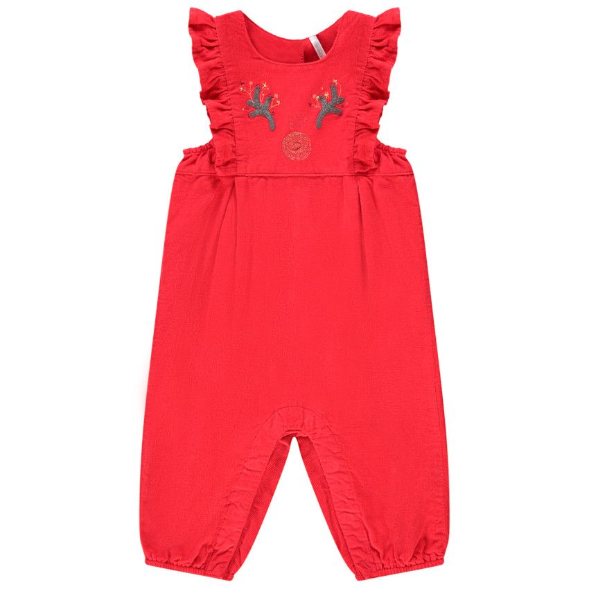 Orchestra Red velvet overalls for baby girl Medium Red 6 months Jumpsuit, overalls Baby