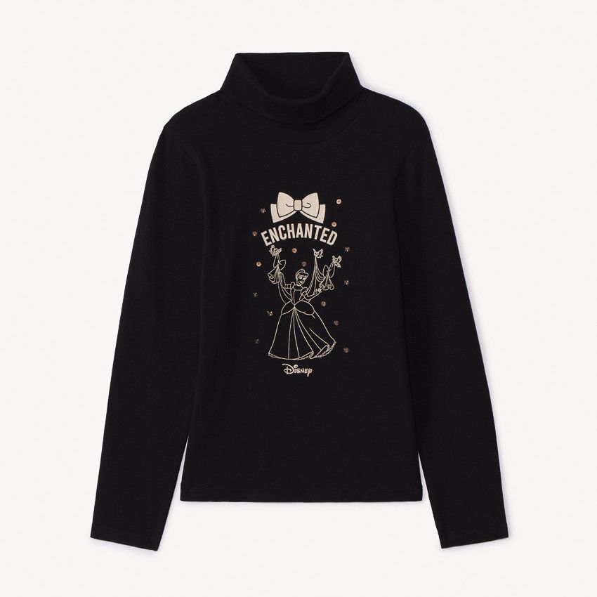 Arshiner Sous-Pull Fille Manches Longues Col Roulé - Haut Côtelé Extensible 4-13 Ans Pour École Et Hiver