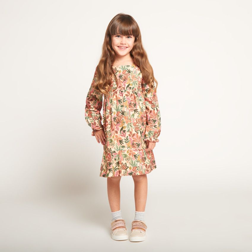 Robe De Noël Pour Fille - Manches Longues, Imprimé Festif, Tissu Coton Doux, Tailles 2-10 Ans, Idéale Célébrations - 2
