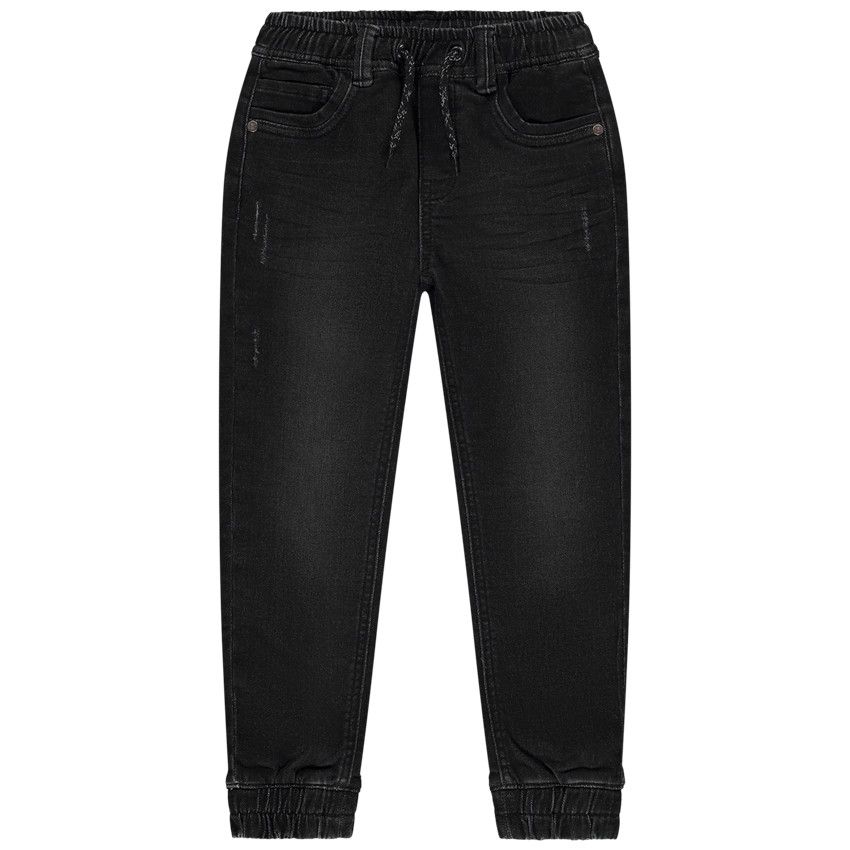 Orchestra Boy's denim jogger jeans with belt and ribbed ankles Black 6 years old Jeans