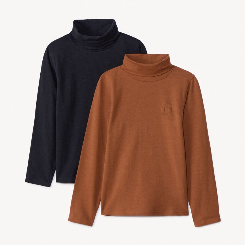 Pull Col Roulé Rayé Lands' End Vintage Années 90 - Garçon Taille XL - Jaune - Occasion Parfait état